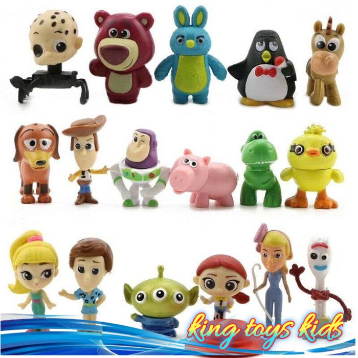 TERLARIS / Mainan Toys Story 4 Figure set isi 17 Forky Woody Buzz Toy Story
