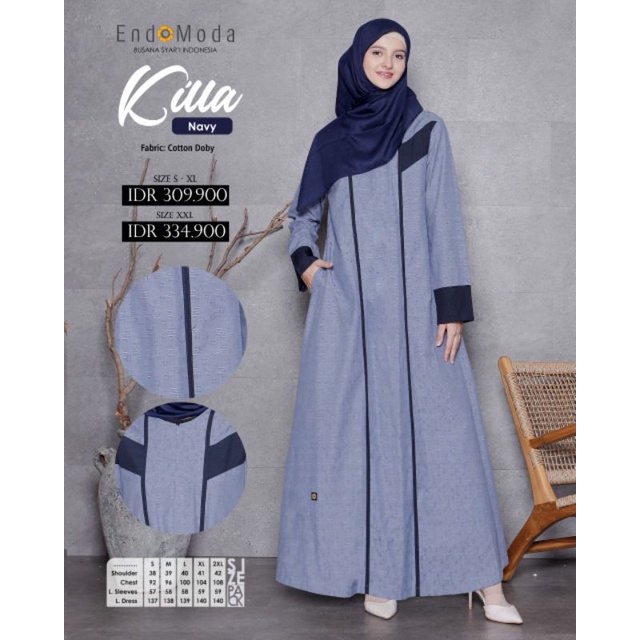 Gamis Terbaru en KILLA by Endomoda gamis katun polos