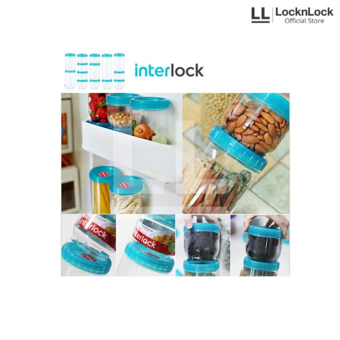 Lock n Lock Interlock Gift Set Toples Makanan Food Container - isi 4