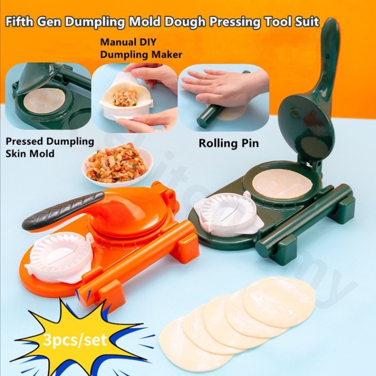 3 IN 1 Cetakan Press Adonan Kulit Pangsit Dumpling Handmade Serbaguna