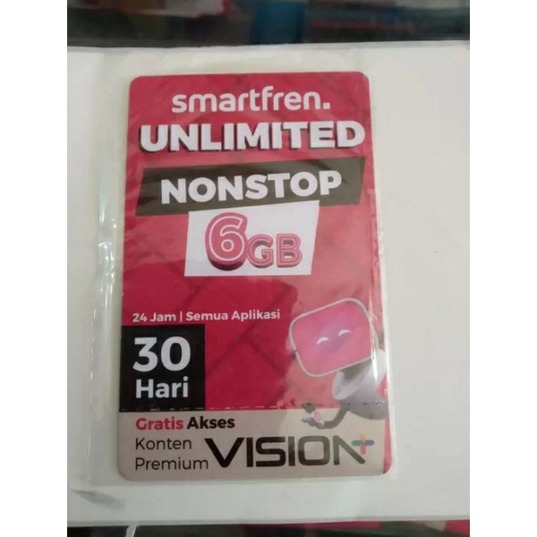 Voucher Kuota Smartfren unlimited nonstop 6GB 30hari