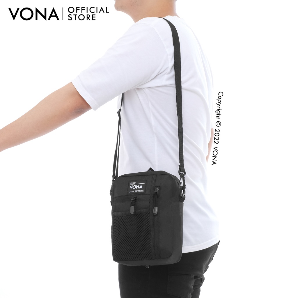 VONA Connor Sling Bag - Tas Selempang Bahu Pria Waterproof Anti Air