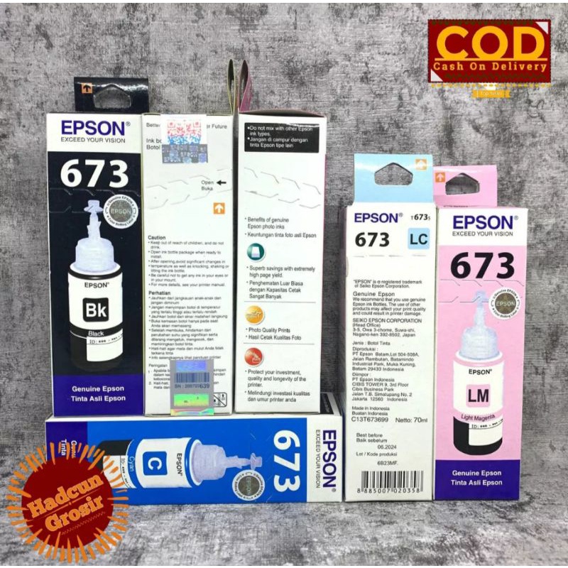 Tinta Printer Epson 673 ( Dikirim Dari Kota Medan )