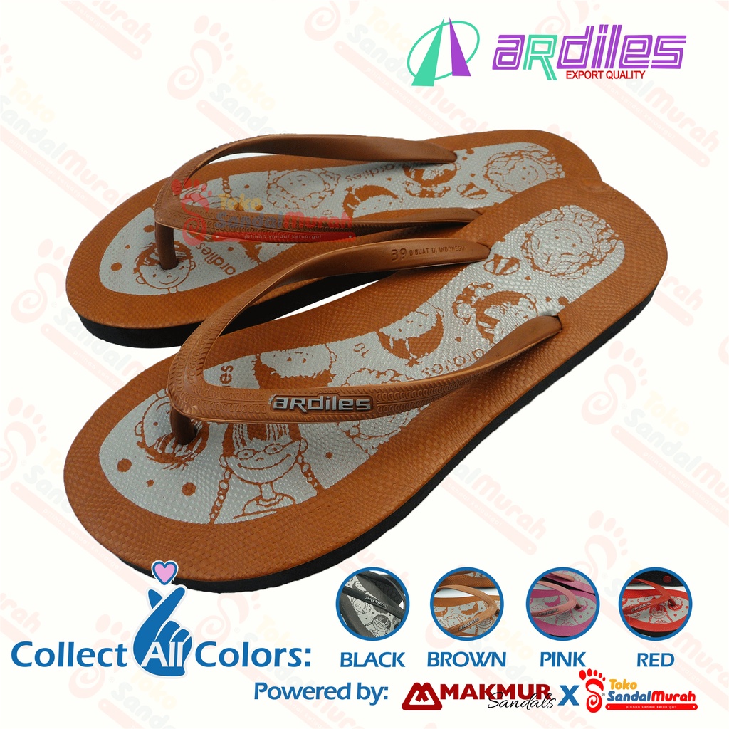Toko Sendal Murah - Sandal Jepit Karet Wanita / Sandal Jepit Motif Karakter / Sandal Jepit Murah / Sandal Jepit Empuk Nyaman [Toko Sendal Murah LDS 08 Ardiles Cici]