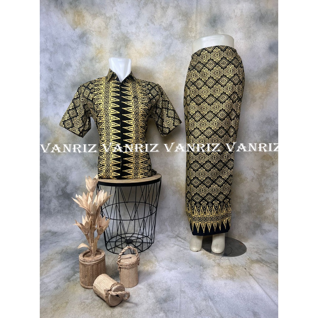 Vanriz Kebaya-Kemeja Batik Lengan Pendek Couple Rok Span