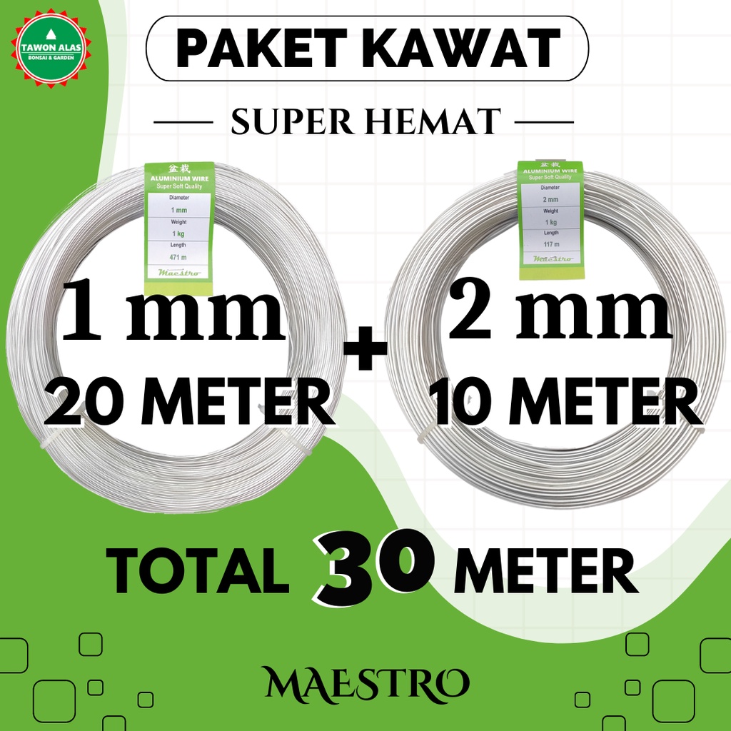 Jual Paket Kawat Bonsai 30 Meter Maestro Original Shopee Indonesia