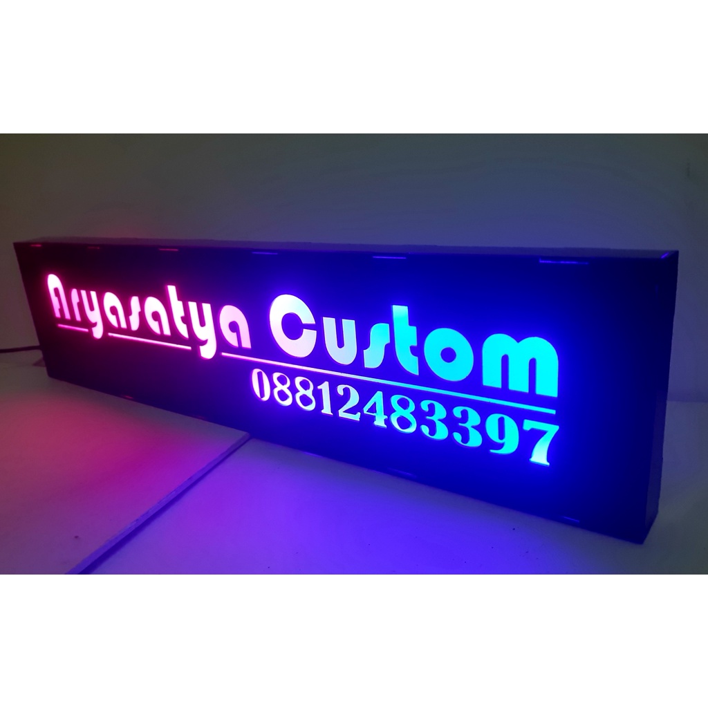 Lampu tidur/lampu hias dinding/papan nama akrilik /papan nama custom/neon box mini/lampu akrilik