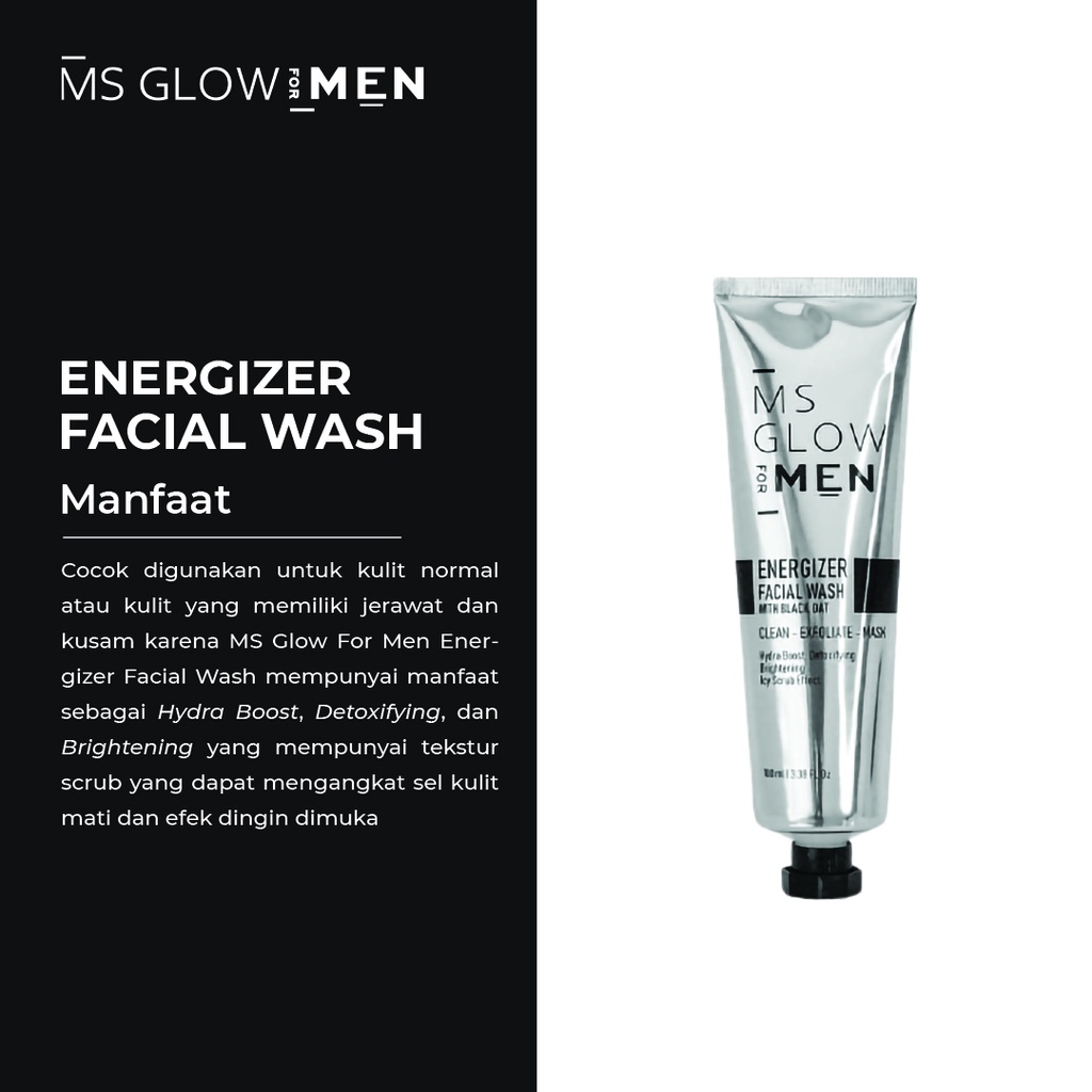 MS Glow For Men Skincare Cowok Original Facial Wash by ms.glowofficialbandung