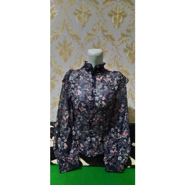 Blouse transparan wanita/blouse korean/blouse sexy/baju sexy korea