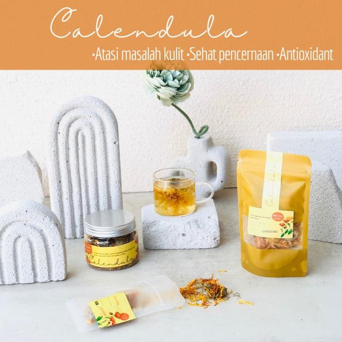 

[BISA COD] Teh Bunga Calendula Marigold Tea Flower (untuk demam,radang,herbal)