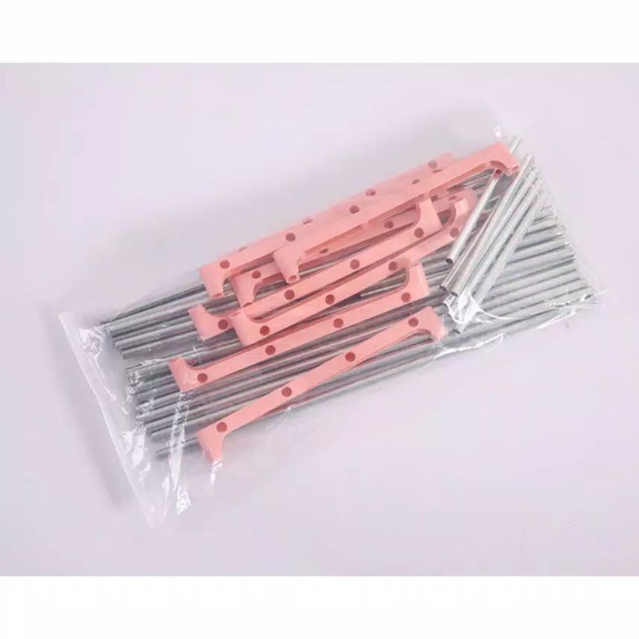 Rak Sepatu 4 Susun Stainless Steel Tempat Penyimpanan Sepatu Sendal Serbaguna 4 Layers Shoe Rack