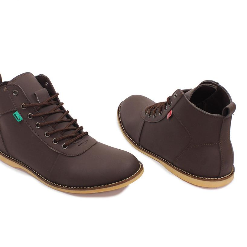 Kekinianダ sepatu kickers bandit semi boots pria COKLAT