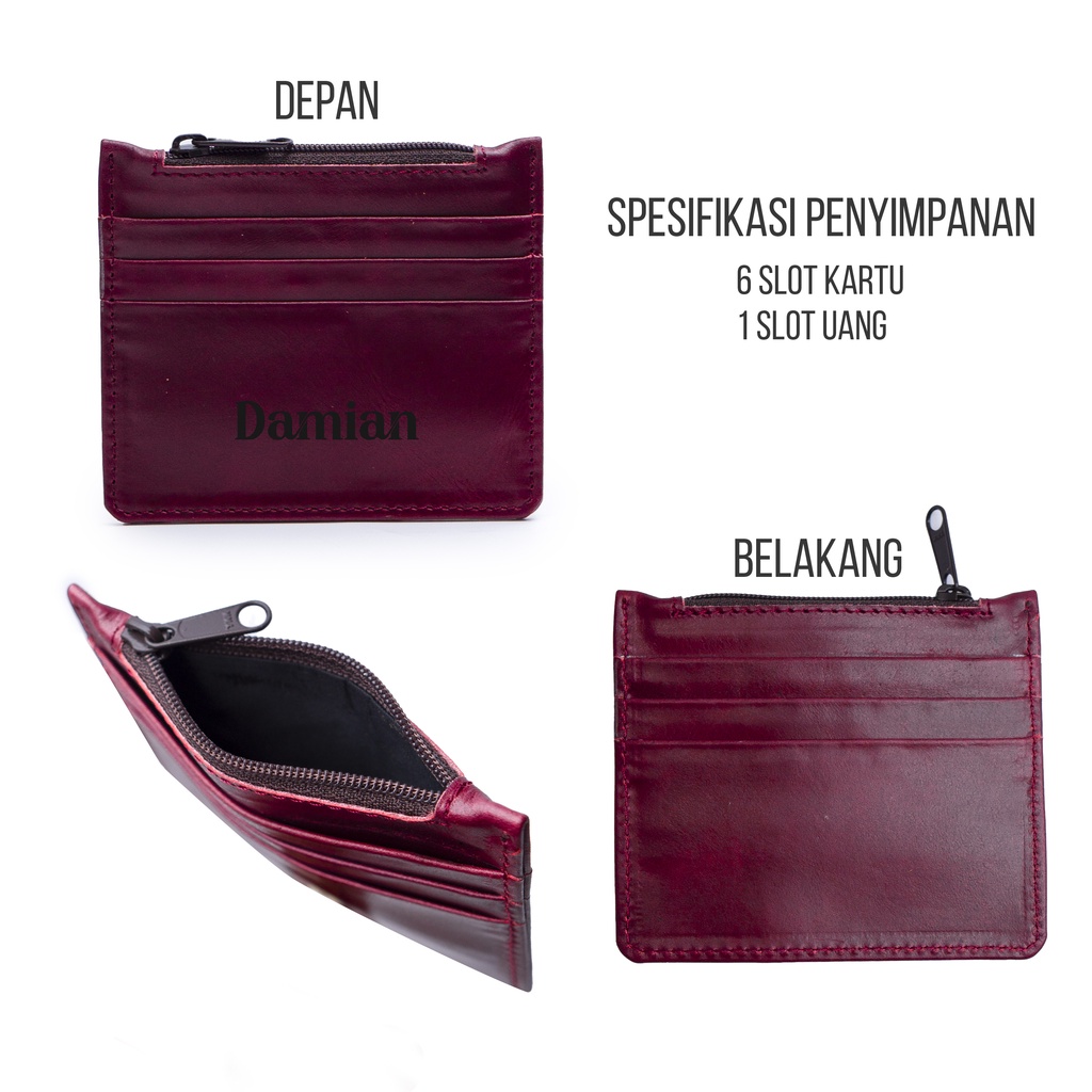 Card Holder Wallet Dompet Kartu Wanita - Gratis Ukir Nama