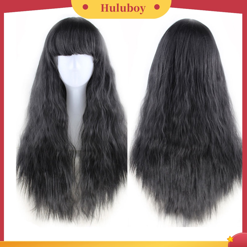 Wig Rambut Cosplay Model Panjang Keriting Gelombang Ukuran 65cm Untuk Wanita
