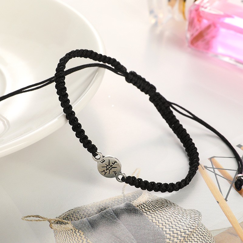 [Z H Jewelry] Gelang Kompas Kulit Pecinta Fashion Pria Dan Wanita/Aksesoris Perhiasan Pesta 17CM~21CM