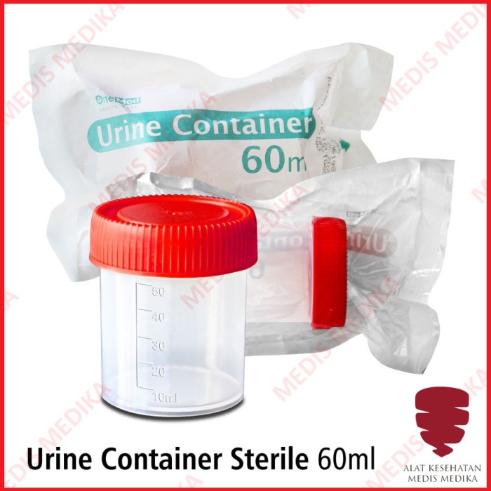 Urine Container Steril 60ml Onemed Pot Urin Krim Salep Cream Sterile 60 ml