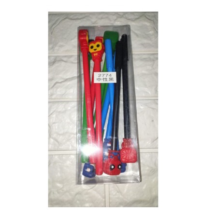 PULPEN GEL / GEL PEN KEPALA SUPER HEROES ISI 1 PULPEN