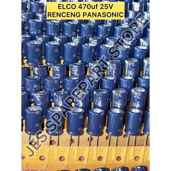 ELCO 470uf 25V RENCENG PANASONIC MATSUSHITA