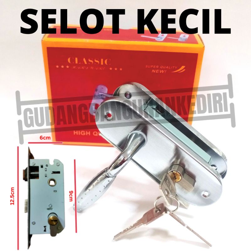 selot slot kunci pintu rumah kecil handel handle hendel kecil small wanly classic