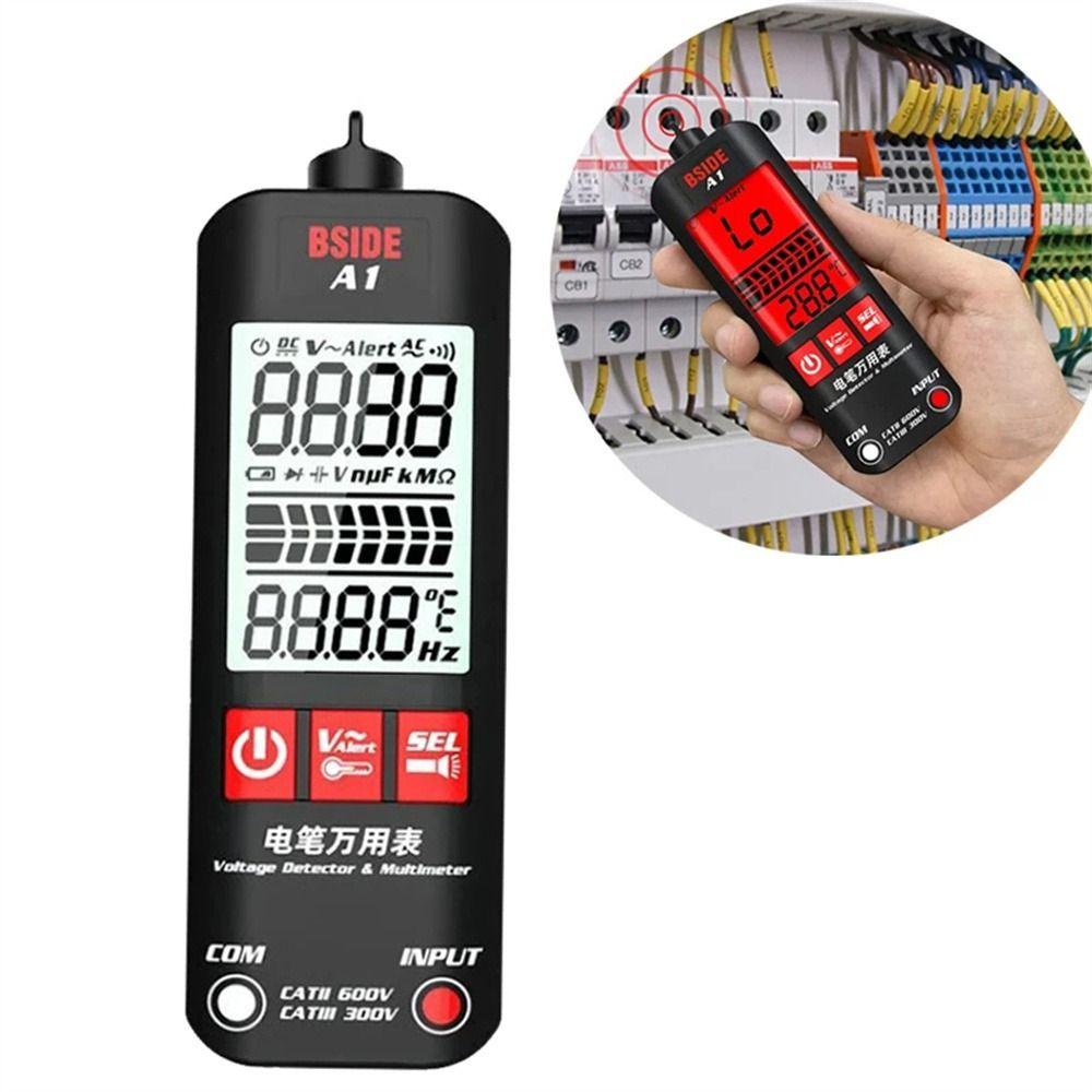 Lanfy Intelligent Multimeter A1 Model Sepenuhnya Otomatis Anti Bakar Backlight Digital LCD Live Wire Tester Meteran Listrik