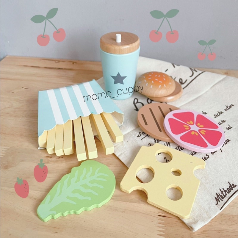 wooden toys pastel edition - pretending play mainan edukasi high quality