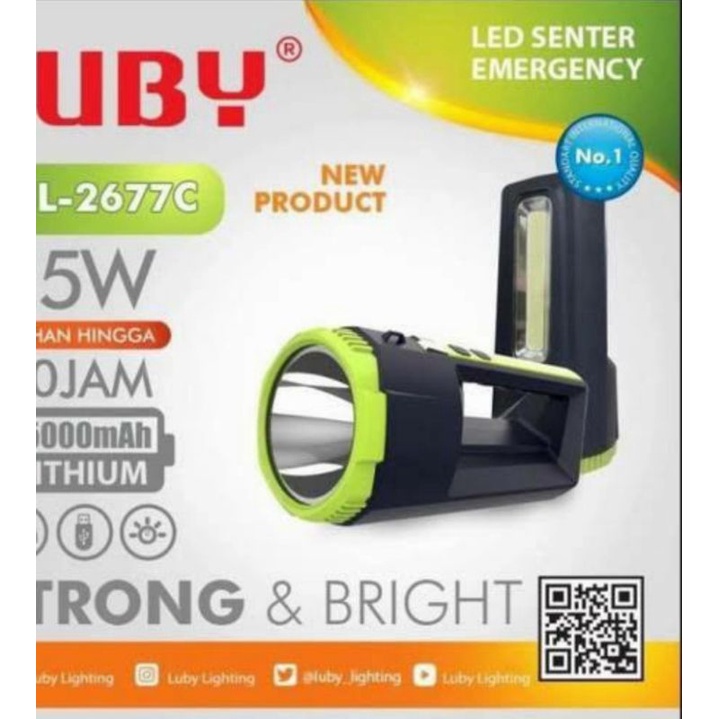 lambung luby 25 Watt + lampu samping ( power bank )L -2677C