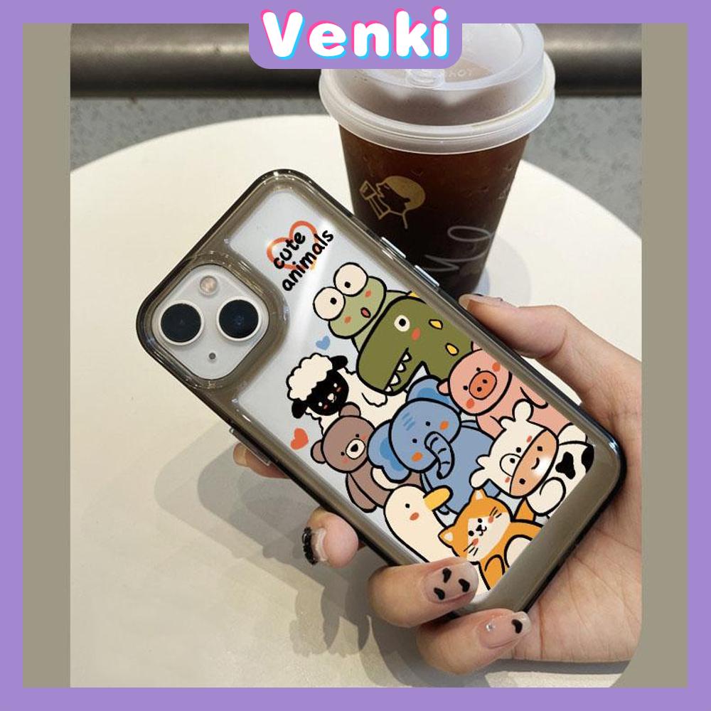 iPhone Case High Quality HD Transparent Acrylic Hard Case Cute Animals Metal Button Camera Protection Shockproof Compatible For iPhone 14 13 12 11 Pro Pro Max 7 8 Plus XR