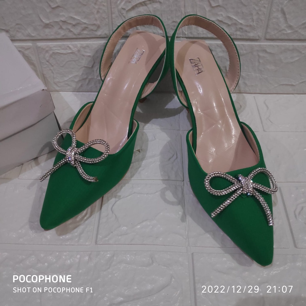 Sepatu import wanita/ sepatu import sepatu HEELS PITA BLING wanita murah Sepatu Hak 5cm H8686