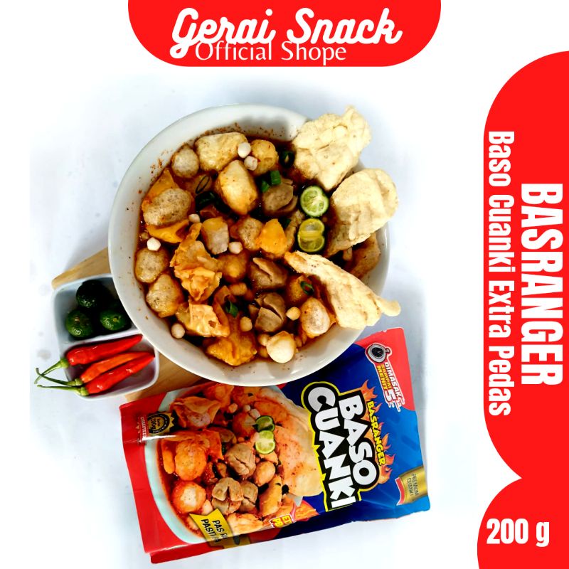 Baso Cuanki Basranger Extra Pedas Jeruk Limau Asli Baso Beneran Khas Bandung 200 g