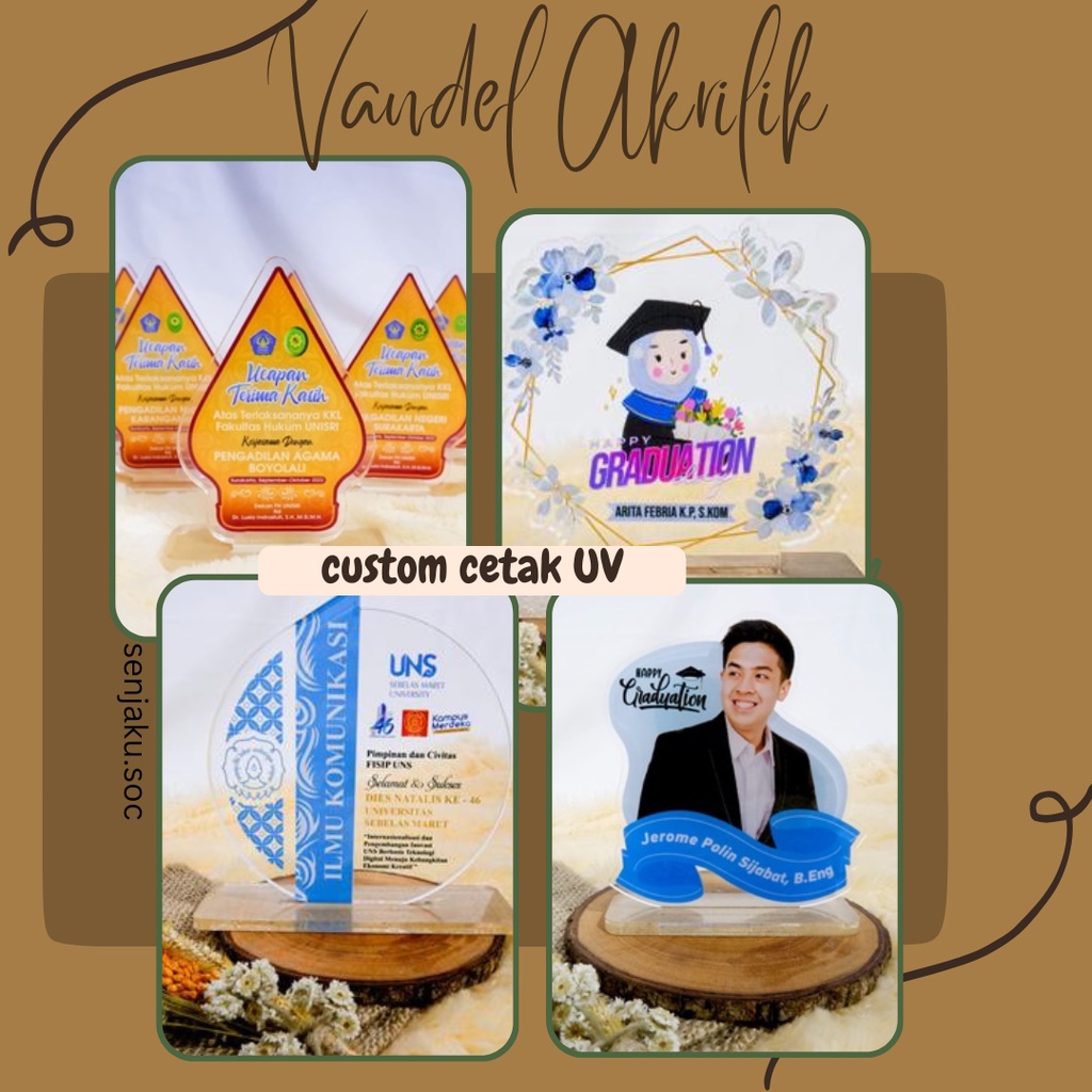 Plakat Akrilik / Plakat Wisuda / Plakat Magang / Vandel Print UV Custom