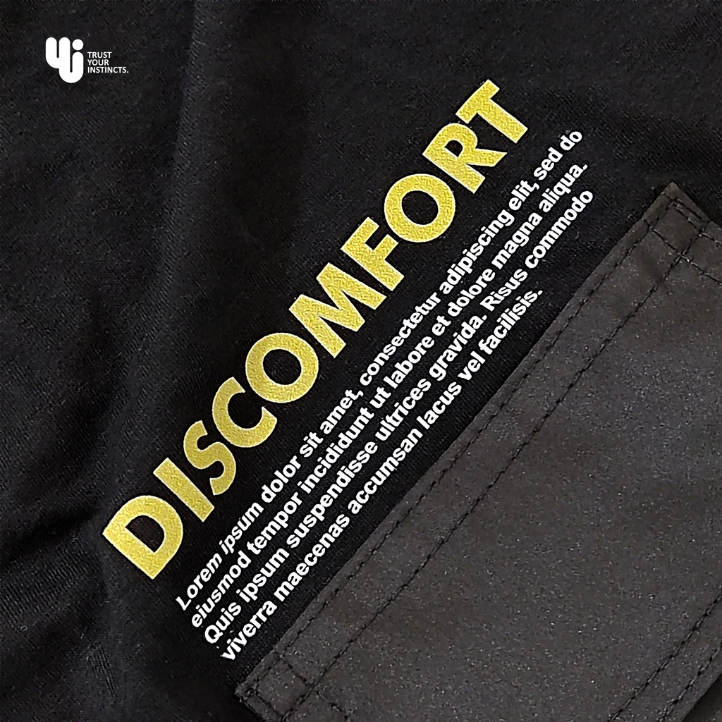 Yui Tshirt Pouch Black Discomfort Cotton Combat