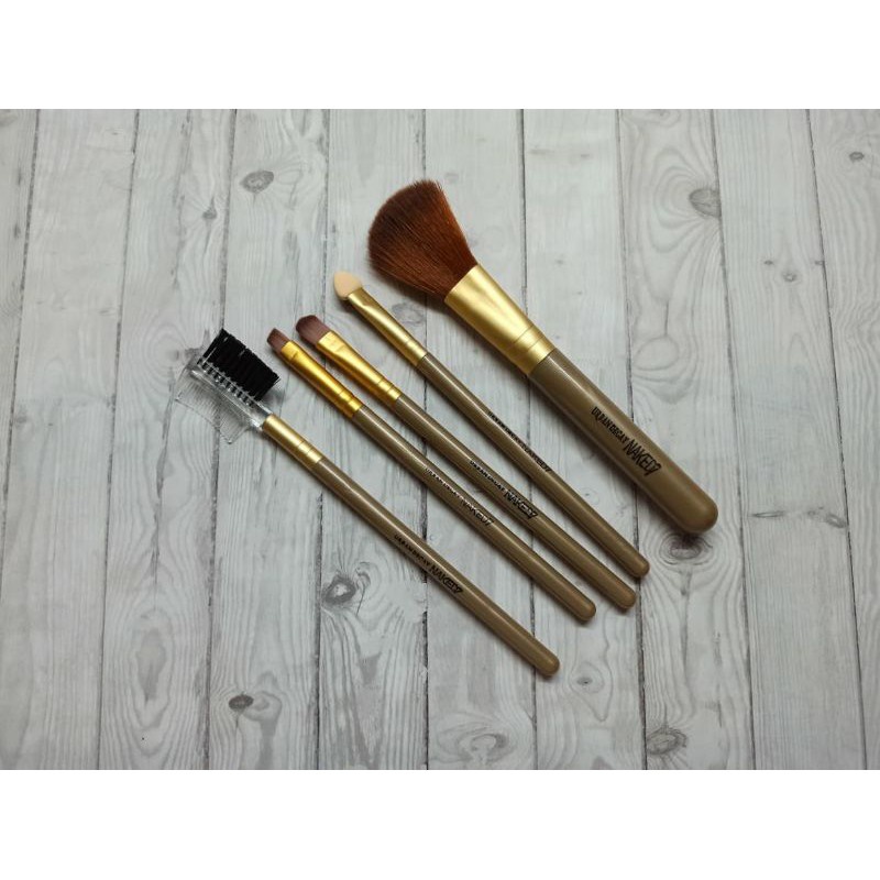 (JB99) KUAS NAKED BRUSH 5 SET NAKED / BROWN KEMASAN PLASTIK