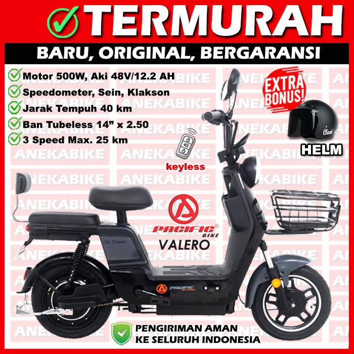 Jual Sepeda Listrik Dewasa Listrik E Bike Pacific Valero Original Bonus