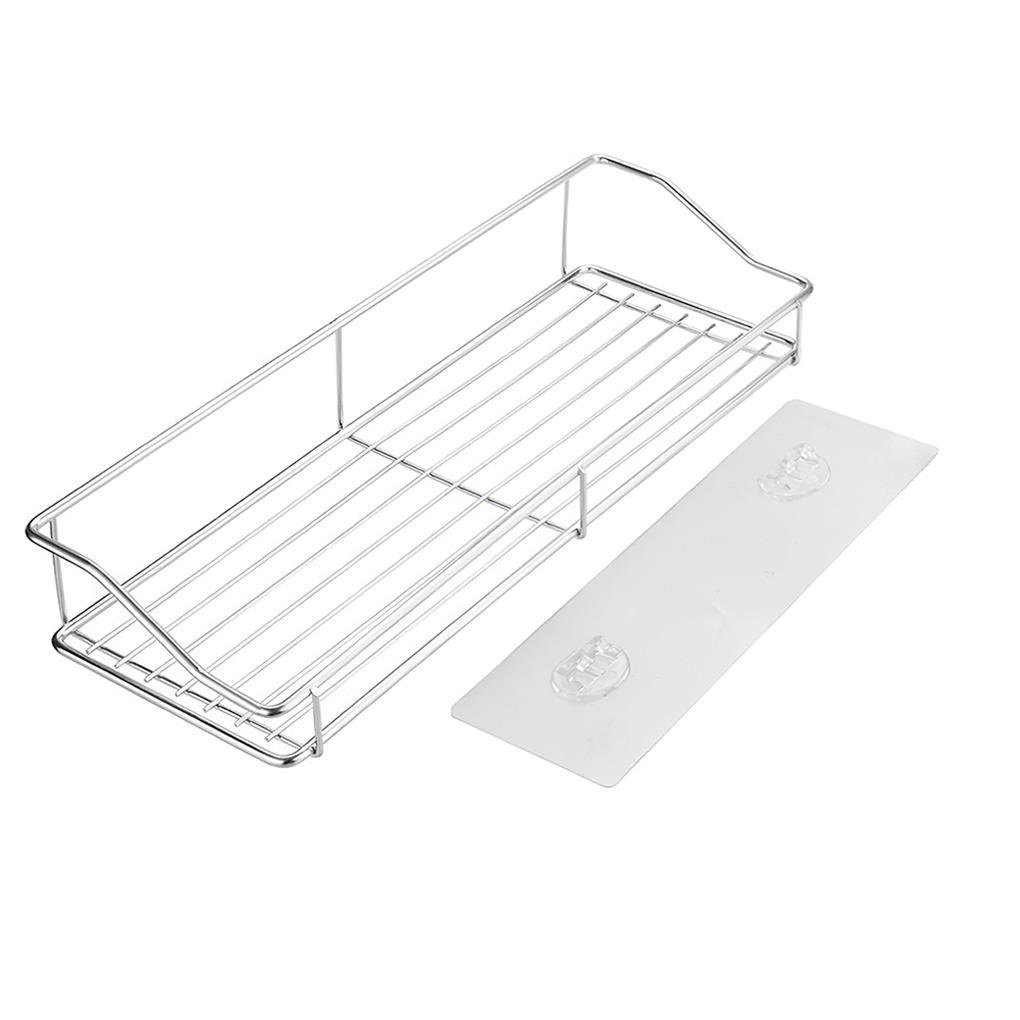 Rak Stainless Steel Yang Dipasang Di Dinding Holder Rak Serba Serbi Organizer Hemat Tempat Untuk Kamar Mandi Dapur Ruang Tamu