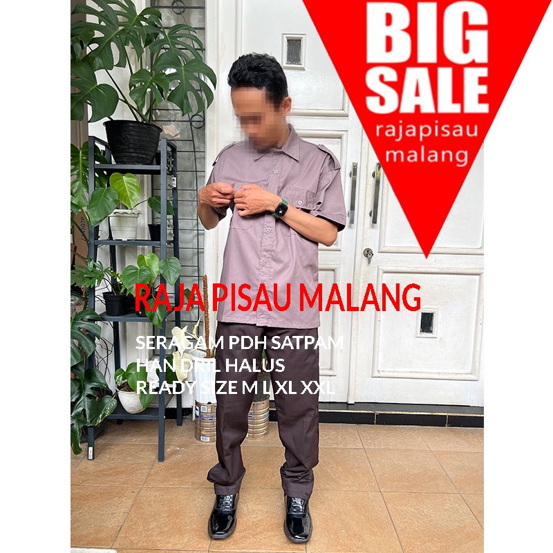 Seragam Baju Safari Setelan PDH Security Seragam Satpam Baju Sekurity Baju Guru Sekuriti SATU SETEL