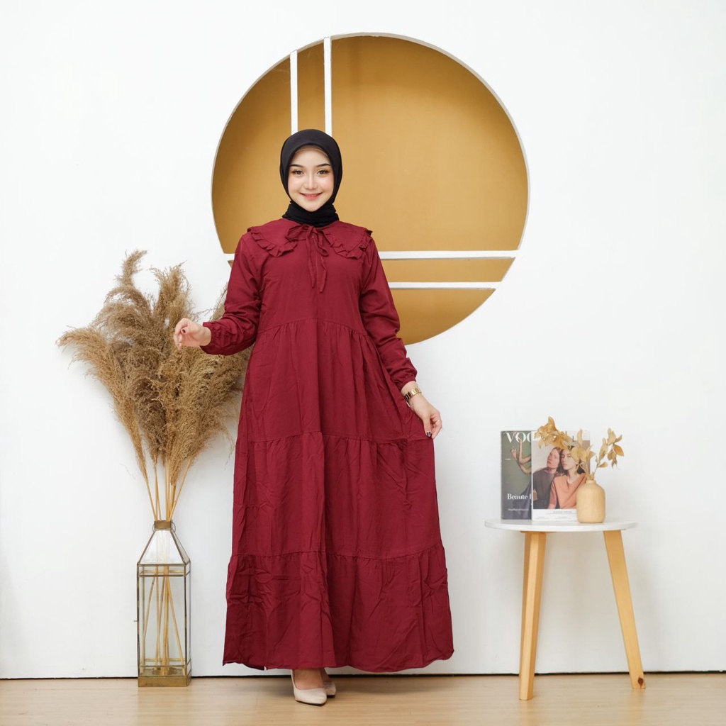 Midi dress polos / Gamis mini terbaru