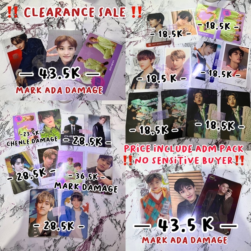 clearance sale pc mark regulate regular johnny jisung chenle kun jaehyun winwin taeil yuta nct dream