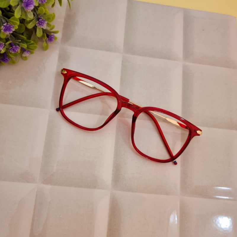 Frame kacamata kotak besar | Paket kacamata minus/plus/cyl/antiradiasi photocromic