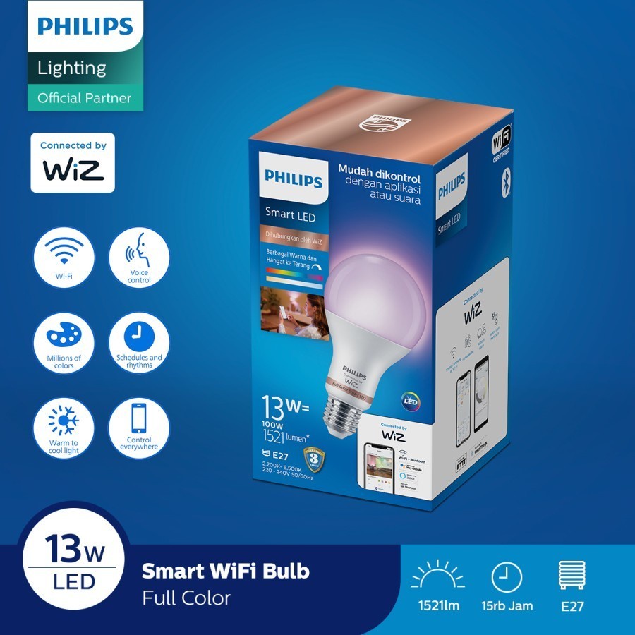 lampu led Philips smart Wifi tunable 13w 13 watt MULTICOLOR Bluetooth function