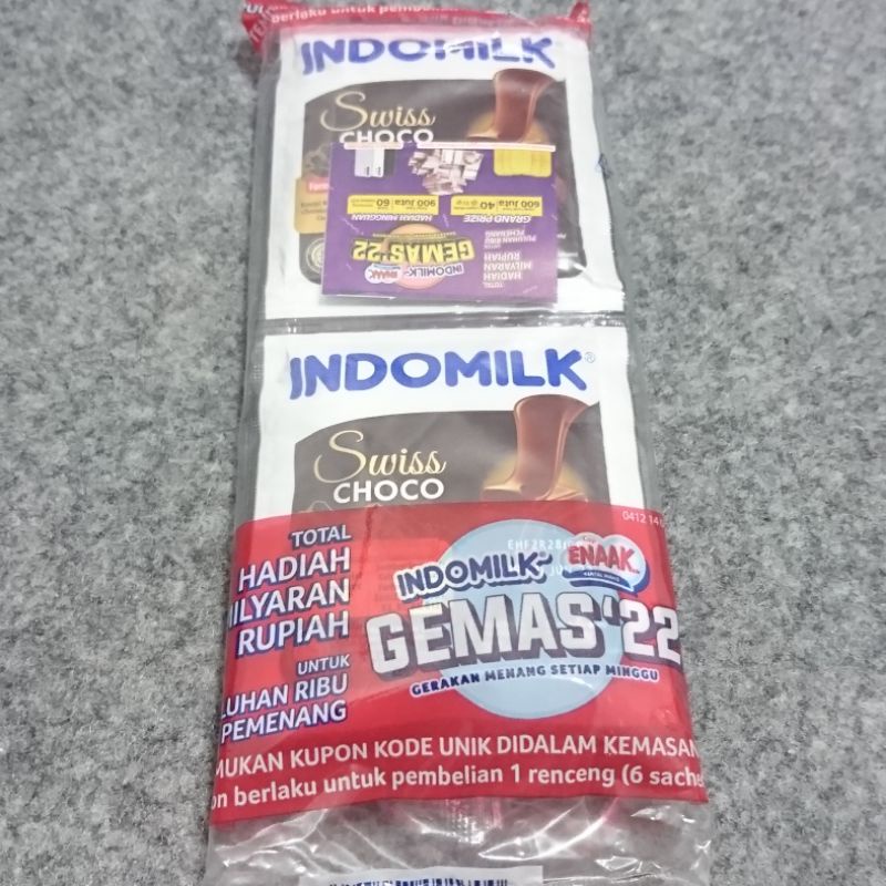 

Indomilk Kental Manis Rasa Cokelat Swiss 1 Renteng isi 6 pcs/bungkus