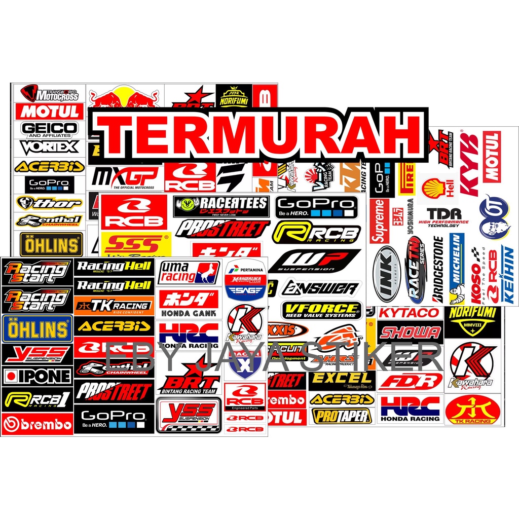 termurah stiker racing prostreet / stiker racong acak