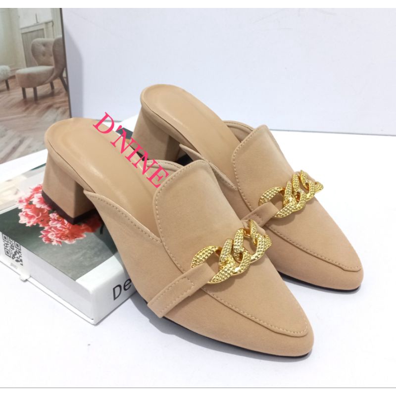 CORIE Sepatu wanita hak tahu mules 5cm AN-08