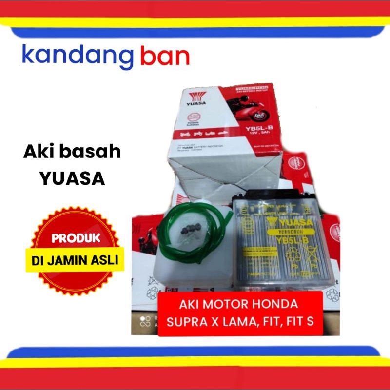 AKI BASAH YUASA UNTUK SUPRA X LAMA, FIT, FIT S (100% ORIGINAL)