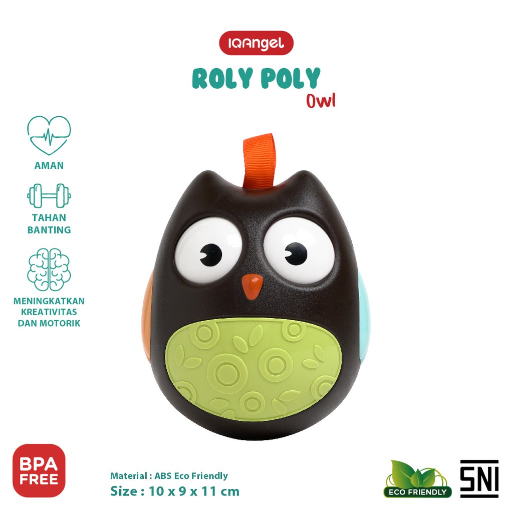 IQ Angel IQ0202 Roly Poly Owl Toys - Rattel Mainan Edukasi  Bayi