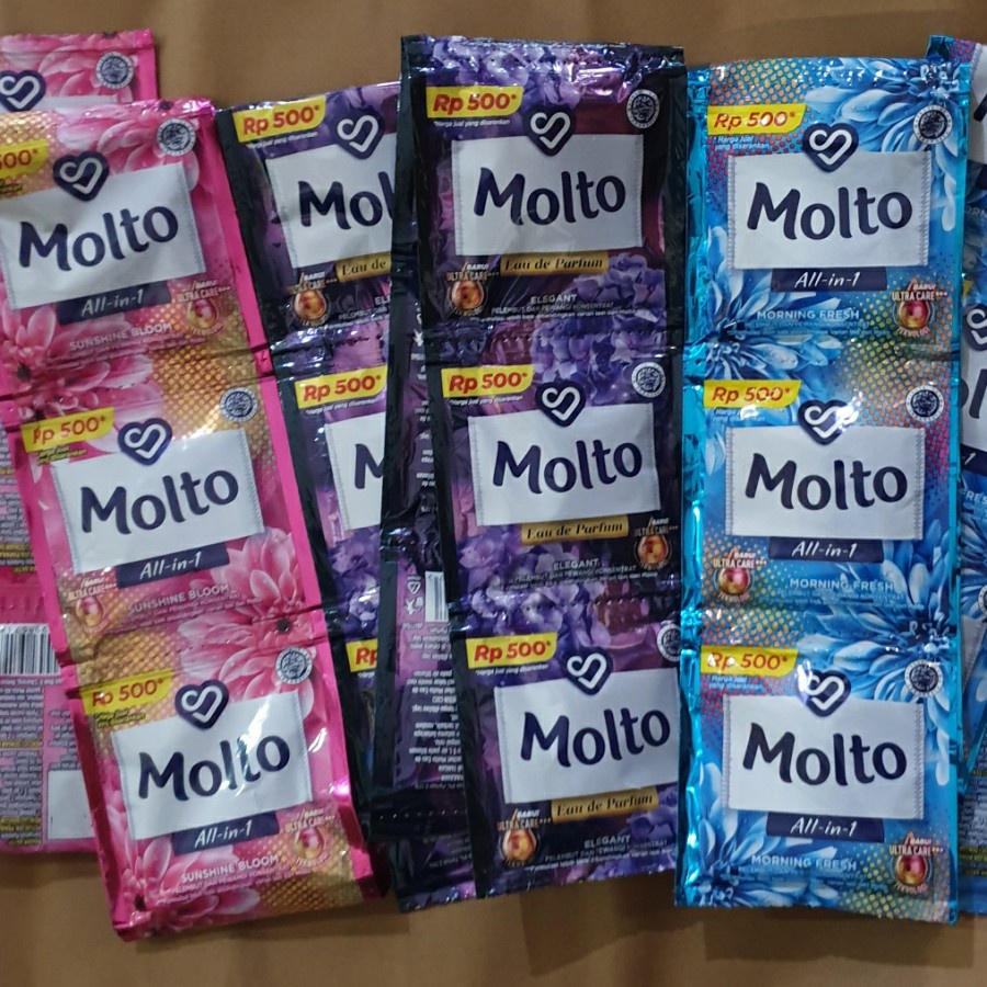 MOLTO PEWANGI SACHET 1 RENCENG 12 PCS-KEMASAN 500AN