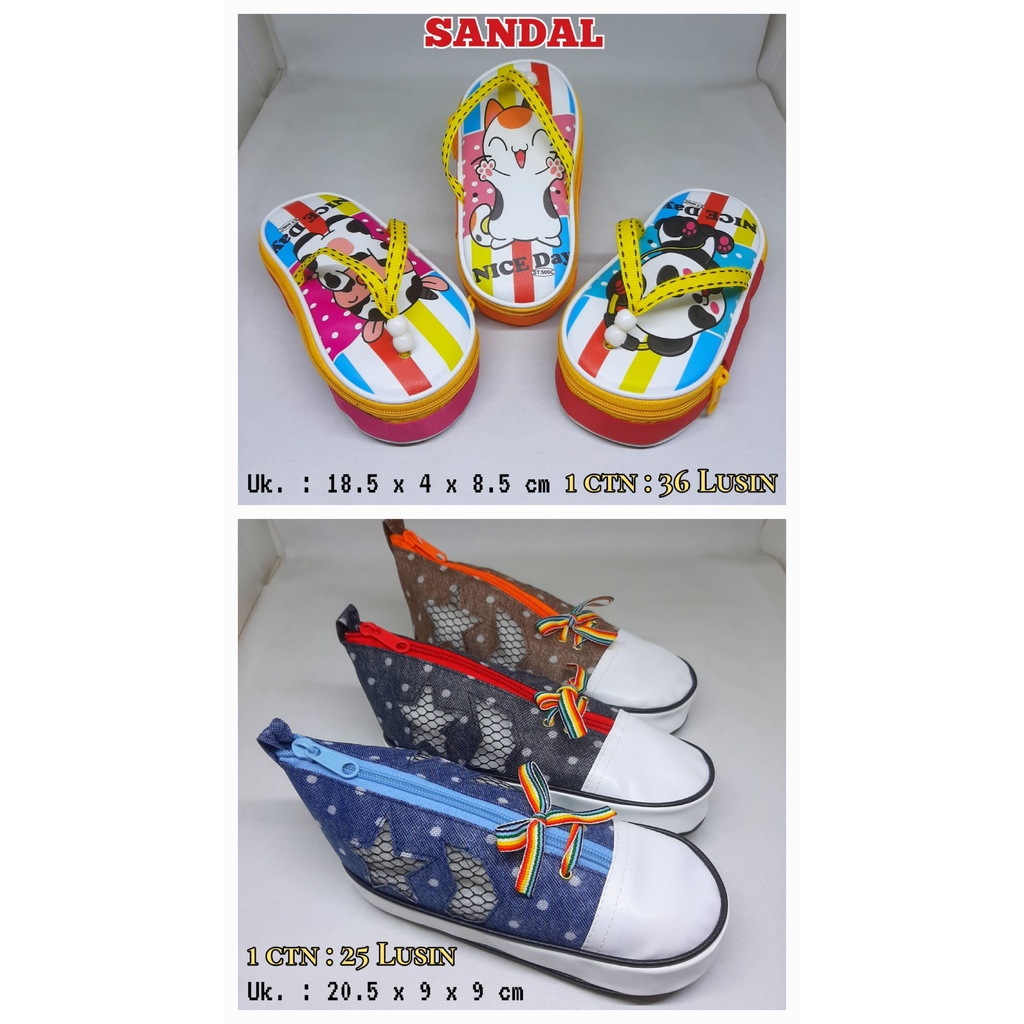 

Tempat Pensil Kotak Pensil Kain Shin Toeng Sendal Jepit Fancy 506c/ sepatu 592/eifel st 261
