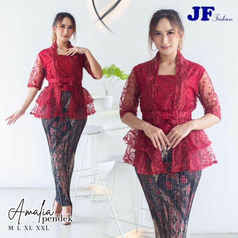 Kebaya kutubaru tulle//kebaya tulle modern//kebaya pesta modern//kebaya pendek