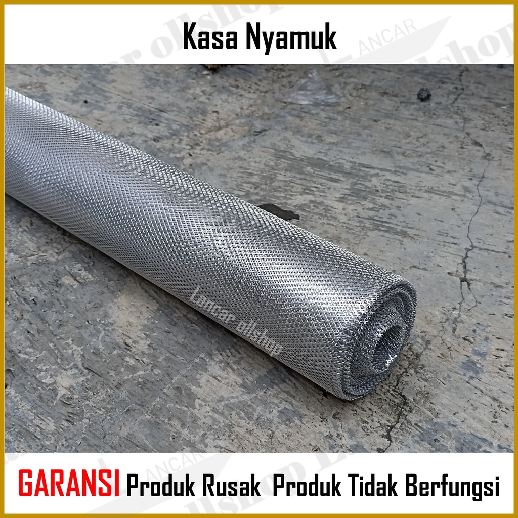 Kawat Nyamuk Jaring Aluminium / Kasa Nyamuk / Jaring Kawat Parabola Anti Karat Murah / Kasa Kawat Nyamuk Penghalang Nyamuk Jaring Aluminium Ventilasi Lubang Angin 1 Roll