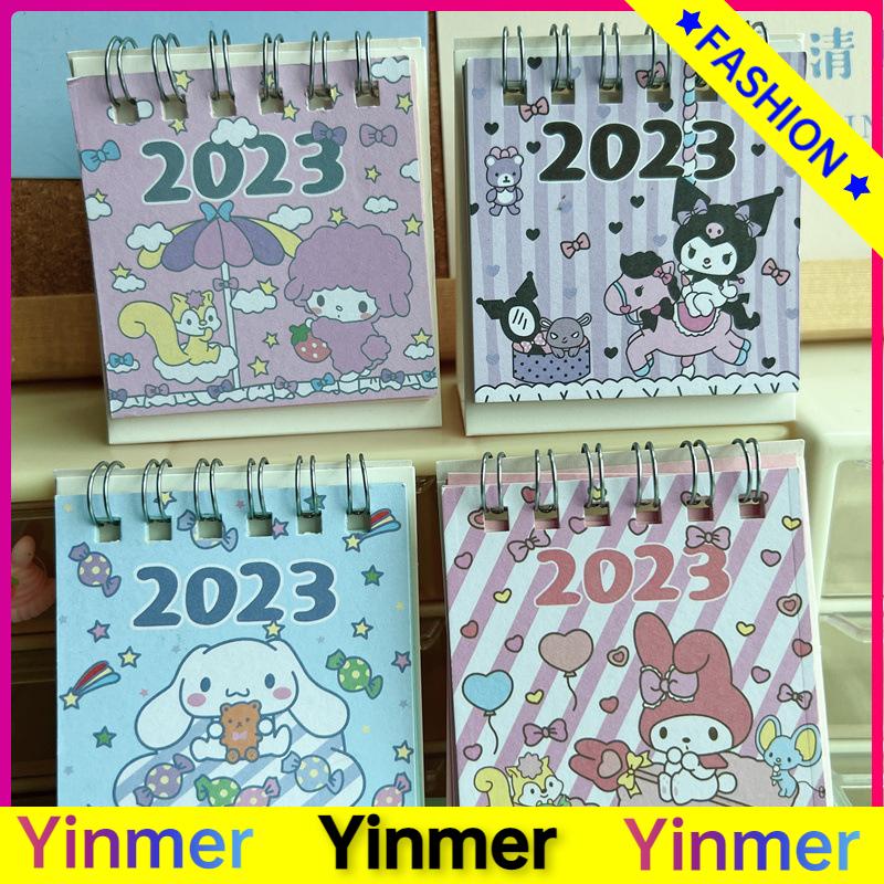 

COD✨ Kalender Meja Mini 2023 Lucu Vertikal Anjing Kuromi Cinnamoroll Kalender Kecil-Yinmer