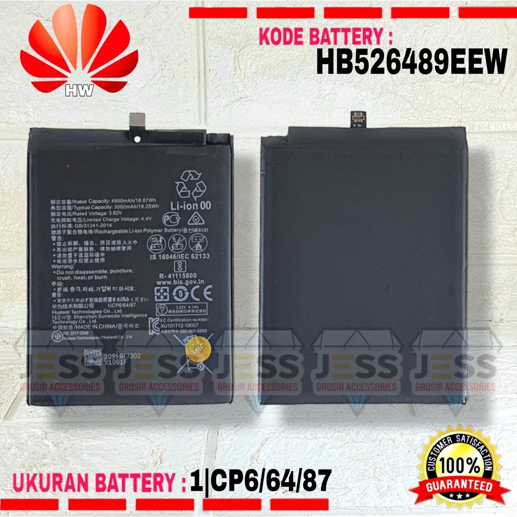 Baterai Battery Original HB526489EEW / HB526489ECW For Tipe HP Honor 9A - MOA-LX9N &amp; Honor PLAY 9A - M0A-AL00 &amp; Huawei Y6P - MED-LX9 - MED-LX49 - MED-LX9N &amp; ENJOY 10E , MED-AL00 - MED-TL00